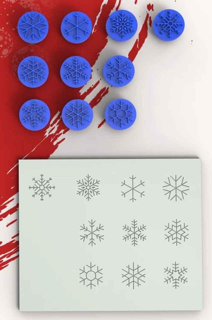 PCP Snowflake Stamps - 10 Designs - Poly Clay Play